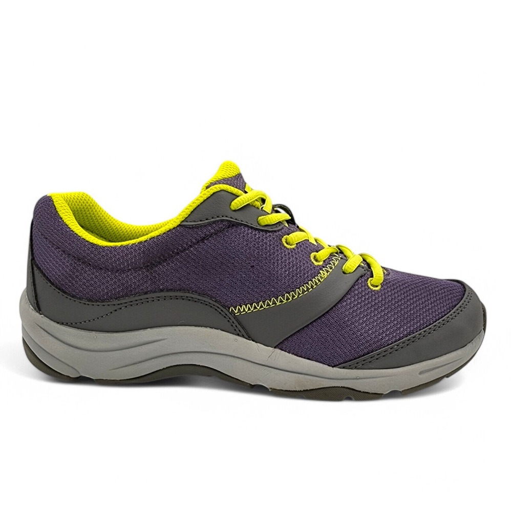 Vionic KONA‎ Running Shoes Womens 8.5 Bue Gray Yellow Lace Up Comfort Sneakers